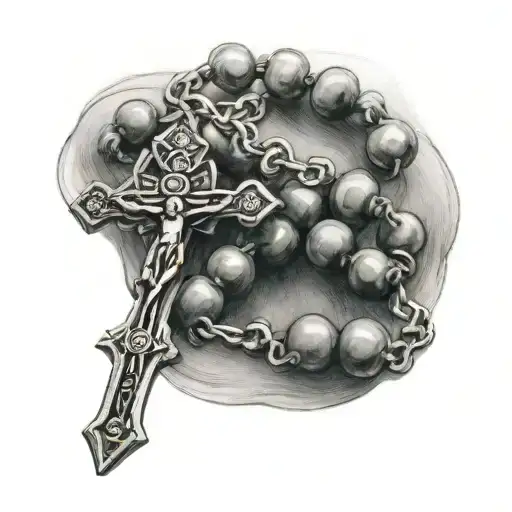 A Rosary With A Date On It For A Dead Loved One