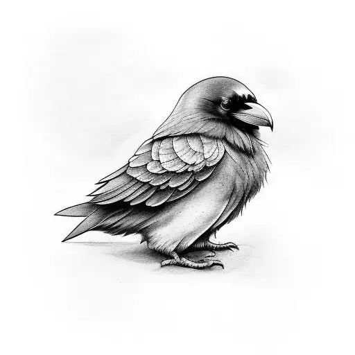 Cute Little Raven Fullbody