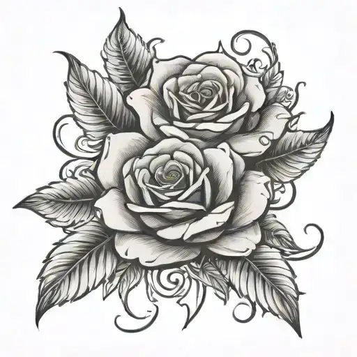 Rose Surrounded And Angel