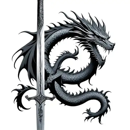 Outer Forearm Tattoo Not Too Big Dragon Or Sword