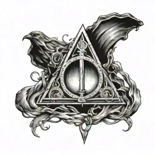 Harry Potter Deathly Hallows With The Dark Mark Merged
