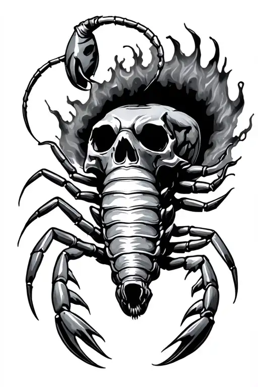 Scorpion Coming Out Of The Skull
