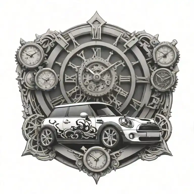 Clocks Gear Integrated And One Mini Cooper