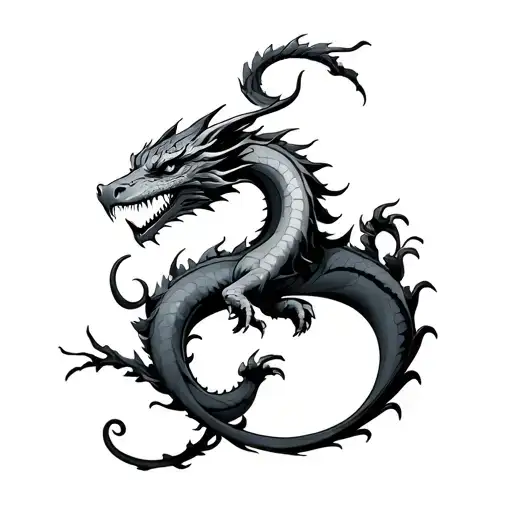 Triskel Avec Dragon Wrapped Round