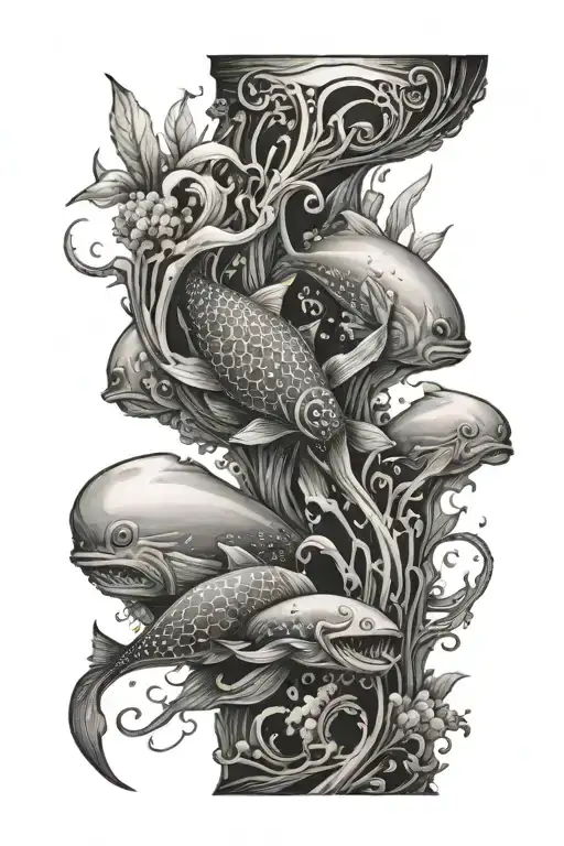 Under Water Ocean Theme Leg Sleeve