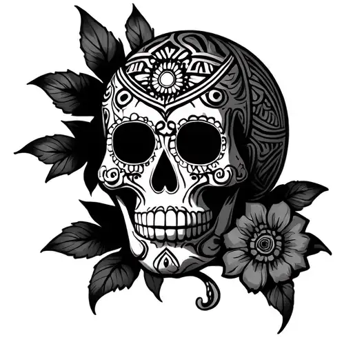 Mexican Sugar Skull Aztec