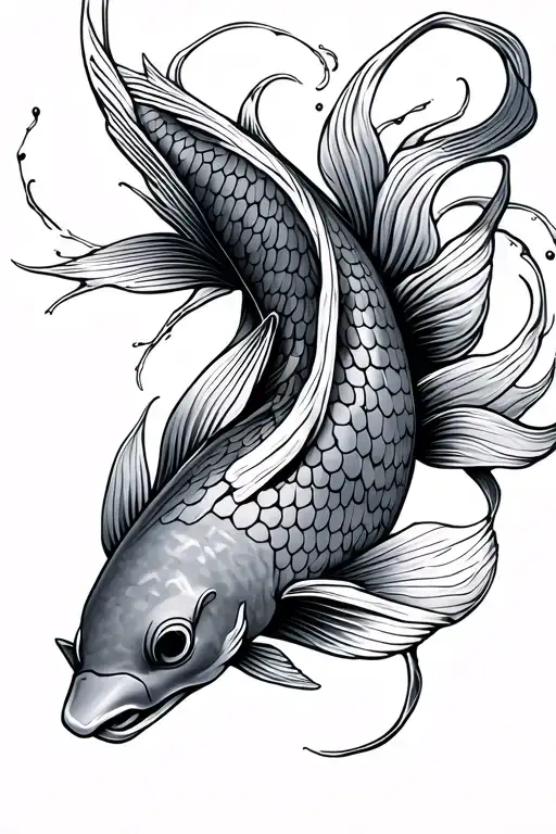 Koi Fish Swimming