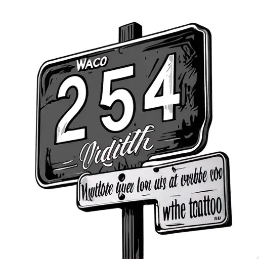 Waco Texas Street Sign Tatted On Shoulder That Says 254 With A Bible Verse