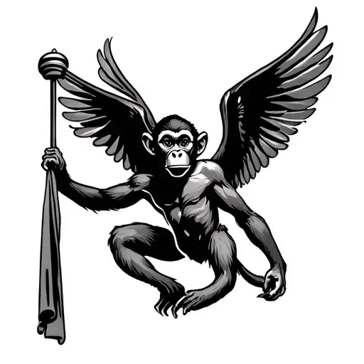 Flying Monkey And Towel