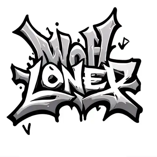 Word Loner In Graffiti
