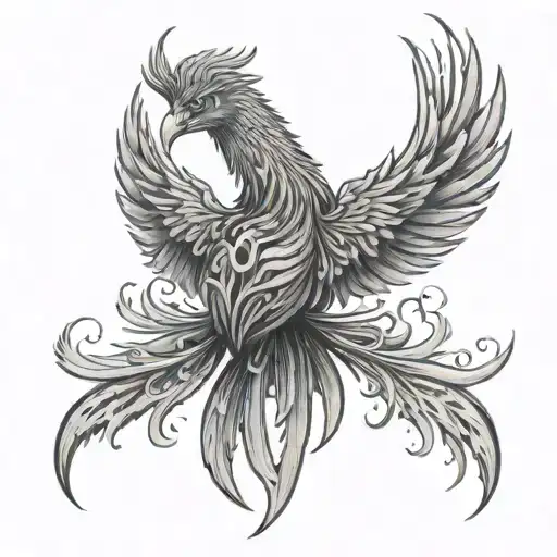 A Phoenix With The Name 'Donaldson' Incorporated Into Its Feathers
