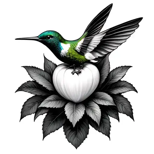 Bleeding Heart Plant With Humming Bird