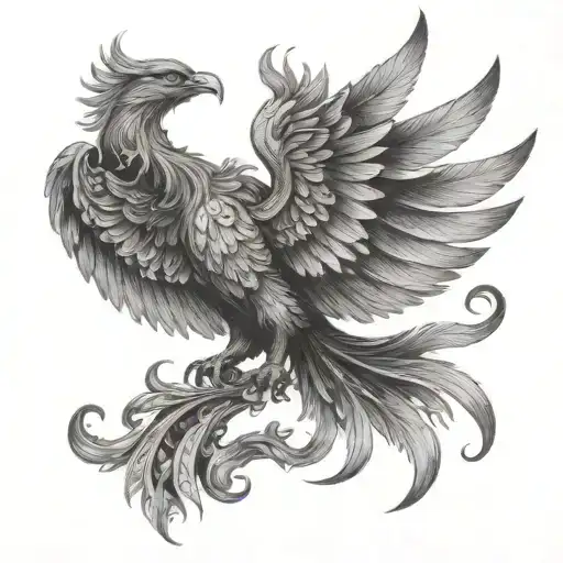 Pheonix Rising Phoenix Wings Spread