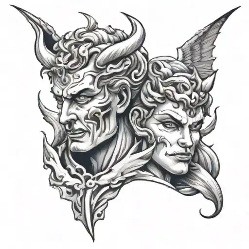 Angel And Devil Face