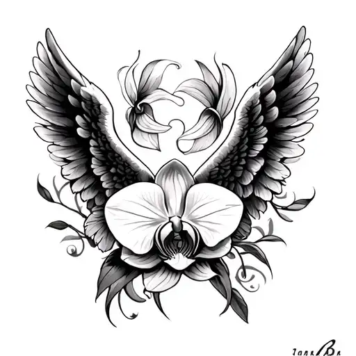 Orchid And Angel Wings