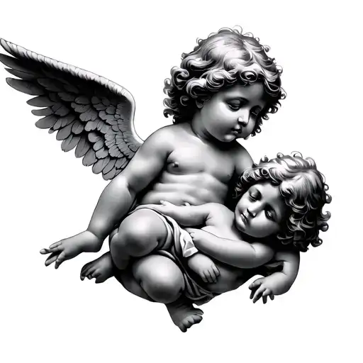 Cherubs And Guardian Angel