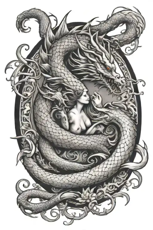Dragon And Mermaid