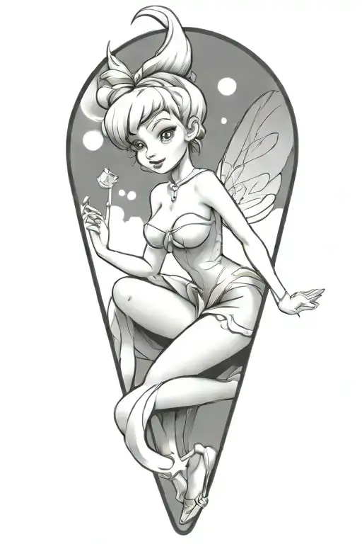 Pin Up Girl Tinkerbell Provacative