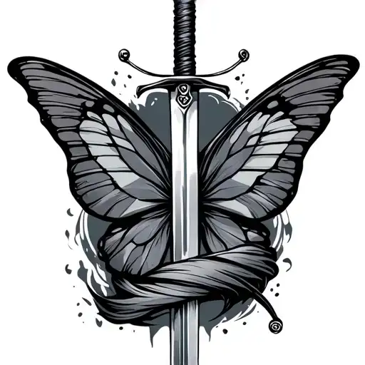 Butter Fly And Sword Wrapped