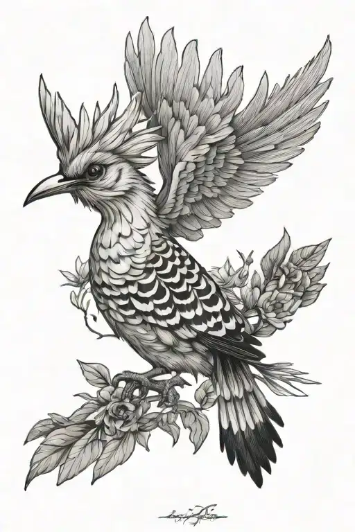 Phoenix Hoopoe Fine Lines