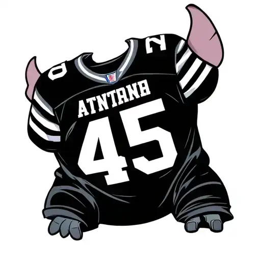 Stitch Wearing Football Jersey Number 45