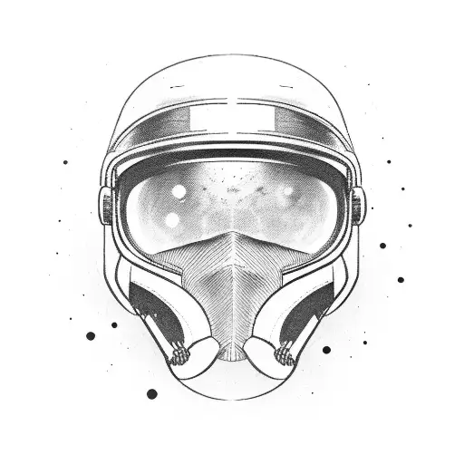 Space Marine Helmet With Shattered Visor