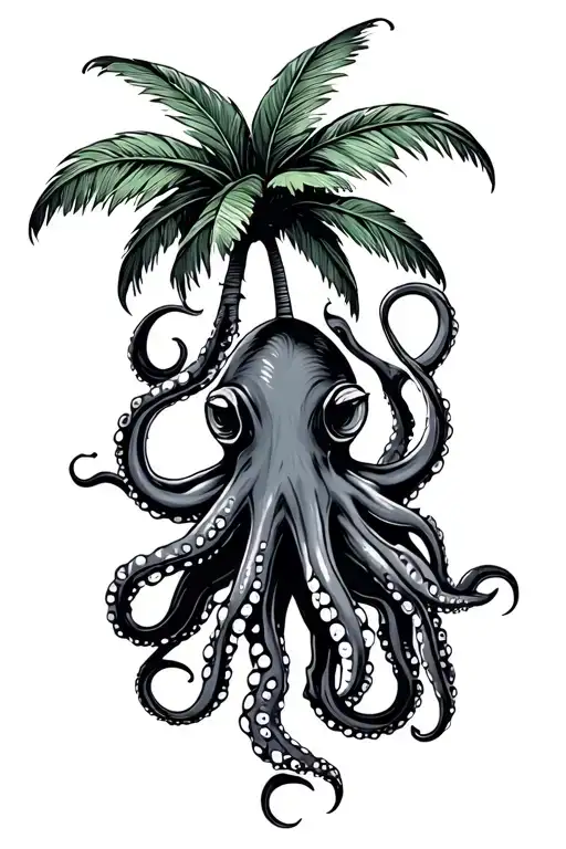 Palm Tree Made Octopus