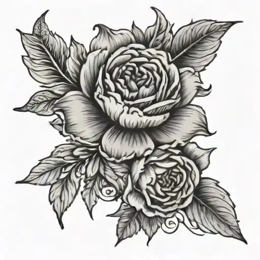 September Birth Flowers Intertwined