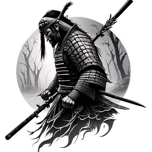 Samurai In Foret