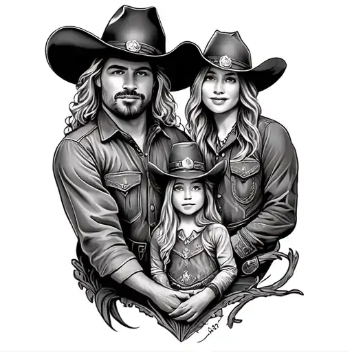 Western Themed Family