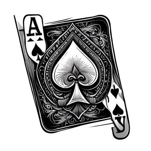 Gambling Your Life Tattoo With Ace Of Spades Symbol