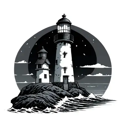 Lighthouse And Cross