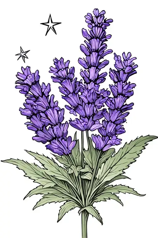 Lavender With A Small Star