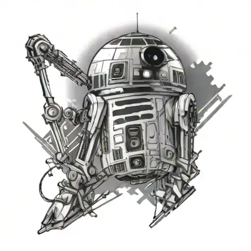 A Programmer Themed Tattoo With A Star Wars Twist