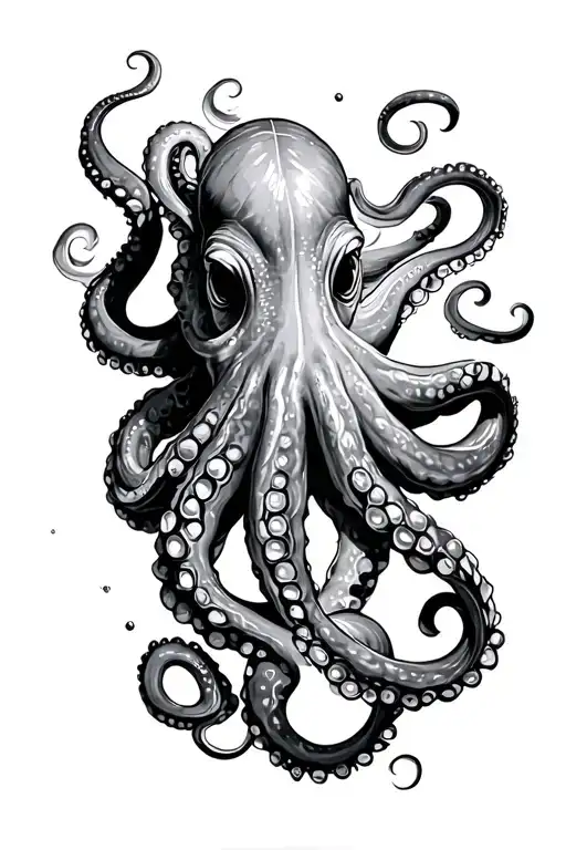 Underwater Octopus Wrapped On An Actor With 2 Deep Sea Divers