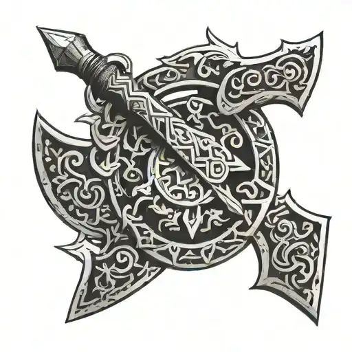 Battle Axe Nordic Runes