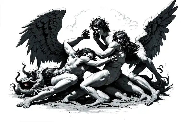 Angels Fighting Demons Crawling Out Adhd