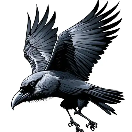 Above Eyebrow Raven Flying
