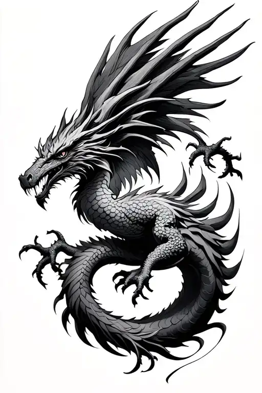 Phoenix And A Dragon