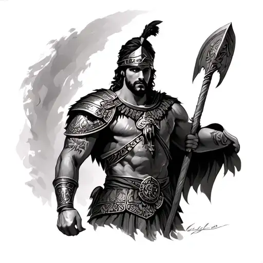 Roman Warrior In Coliseum