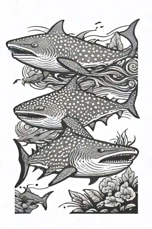 Whale Shark And Manta Ray