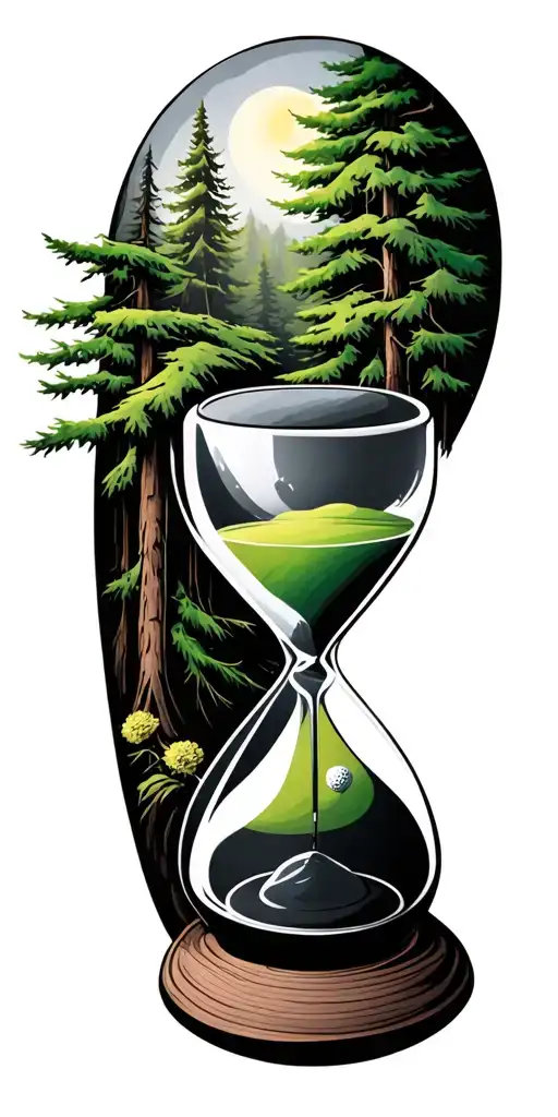 Forest And Family And Hour Glass And Infinity And Golf Green