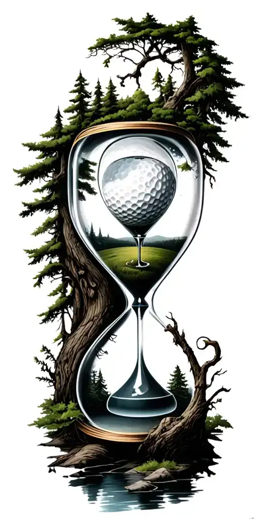 Forest And Family And Hour Glass And Infinity And Golf Green