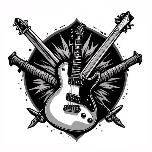 Punk Guitar And Sword