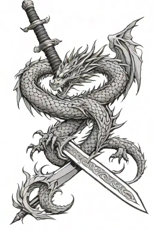 Dragon Katana Sunset Rune Of Fearlessness