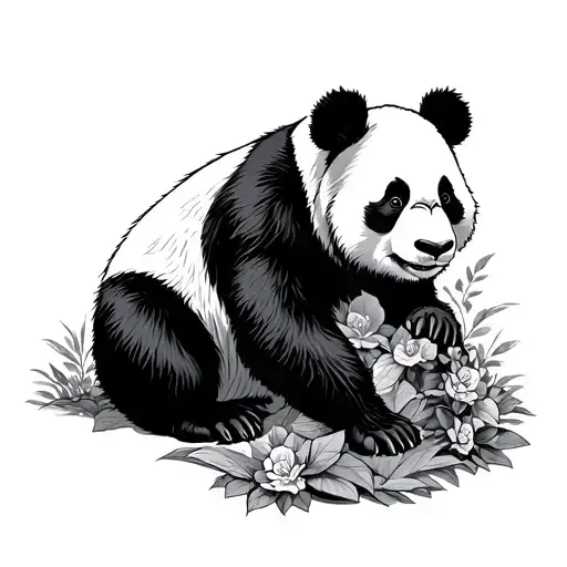 Panda Outline Only