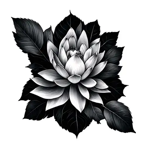Lotus And Last Leaf Drawing The Sign Of Infinity