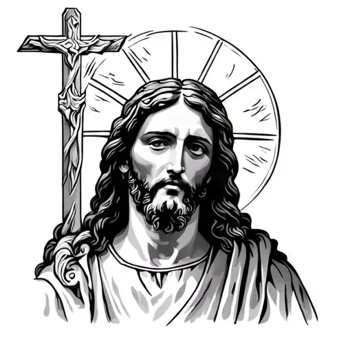 Jesus Christ Tattoo With Relations To Hard Work And Depression Issues
