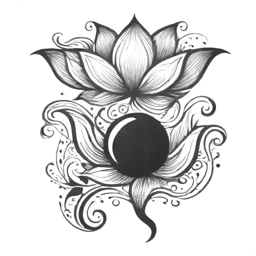 Semicolon Made Of Lotus