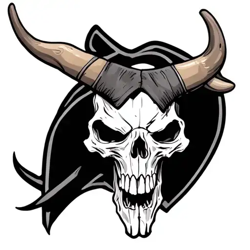 Grim Reaper Texas Longhorn Skull Sleeve